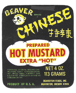 First Chinese Hot Mustard label