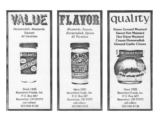 Old advertisement for Beaver Brand and Inglehoffer