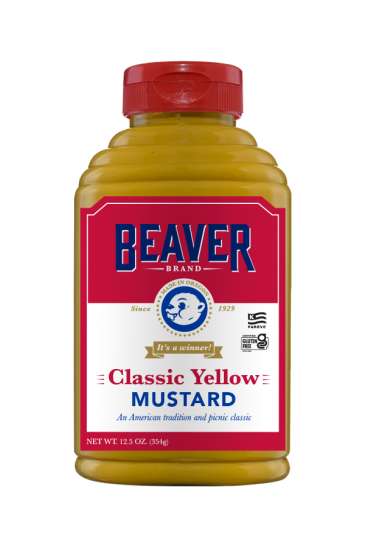 Beaver Brand Classic Yellow Mustard front 12.5oz