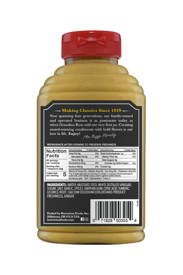 Beaver Brand Ghost Pepper Mustard - Beaverton Foods