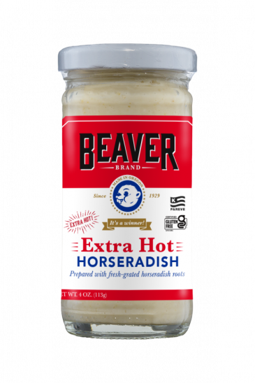Beaver Brand Extra Hot Horseradish front 4oz