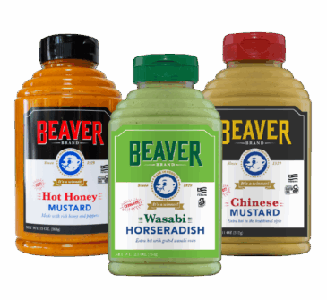 Beaver "The Adventurer" 3-Pack – (Hot Honey Mustard, Wasabi Horseradish, Chinese Mustard)