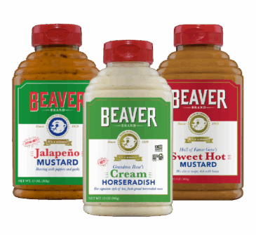 Beaver "The Grill Master" 3-Pack – (Jalapeño Mustard, Cream Horseradish, Sweet Hot Mustard)