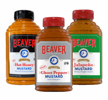 Beaver "The Heat Seeker" 3-Pack – (Hot Honey Mustard, Ghost Pepper Mustard, Jalapeño Mustard)