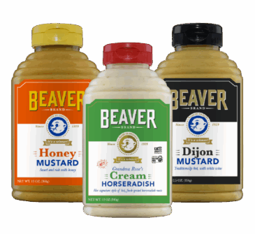Beaver "The Tastemaker" 3-Pack – (Honey Mustard, Cream Horseradish, Dijon Mustard)