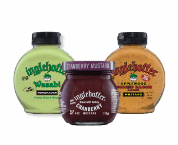 Inglehoffer "The Adventurer" 3-Pack – (Wasabi Horseradish, Applewood Smoked Bacon Mustard, Cranberry Mustard)